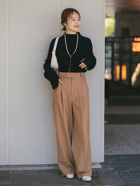 「Noble（ノーブル）のアイテム（アクセサリー）」を使った、minani.aさん（レディース・155cm）の秋コーディネート