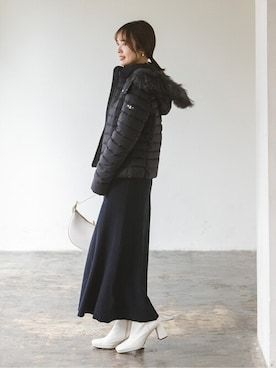 「TATRAS」｜「アイテム（ブーツ）」を使った、minani.aさん（レディース・155cm）の秋コーディネート