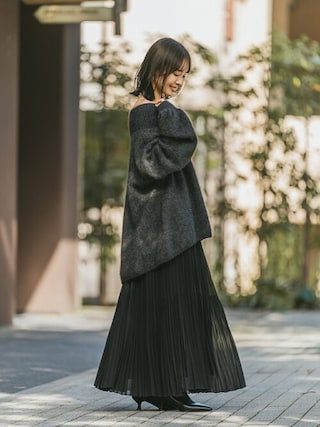 NOBLE 新品♡ ストレッチジャガードシアーティアードスカート♡ Noble（ノーブル）の「ストレッチジャガードシアーティアード