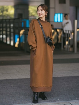 「お買い物」｜minani.aさん（レディース・155cm）の冬コーディネート