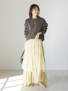 「アイテム（サンダル）」を使った、minani.aさん（レディース・155cm）の冬コーディネート