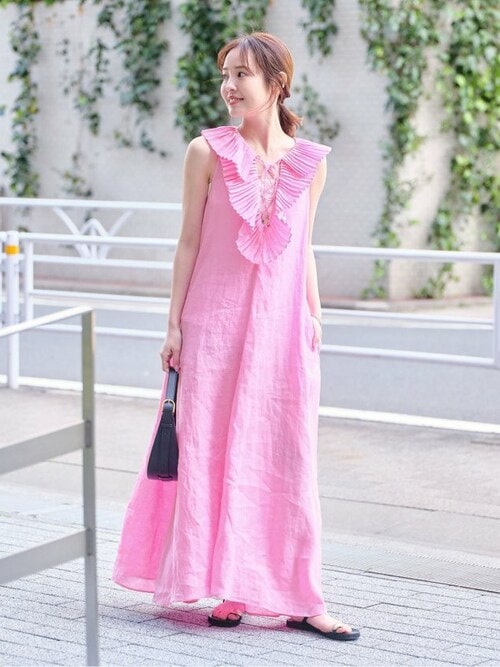 セール】VENIT/ヴェニット リネンプリーツワンピース（ワンピース