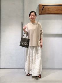 タグ付 BEARDSLEY カットジャガードサルエルパンツ グリーン タグ付 BEARDSLEY カットジャガードサルエルパンツ グリーン