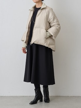 「BEARDSLEY」｜「アイテム（ダウンジャケット/コート）」を使った、BEARDSLEYさん（レディース・166cm）の夏コーディネート
