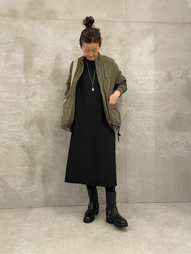「BEARDSLEY」｜「アイテム（MA-1）」を使った、BEARDSLEYさん（レディース・166cm）の夏コーディネート