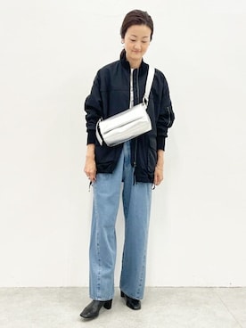 「BEARDSLEY」｜「アイテム（MA-1）」を使った、BEARDSLEYさん（レディース・166cm）の夏コーディネート