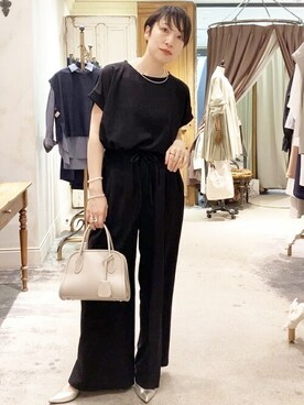 「BEARDSLEY」｜「アイテム（スラックス）」を使った、BEARDSLEYさん（レディース・157cm）の夏コーディネート