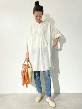 「BEARDSLEY」｜「アイテム（財布/小物）」を使った、BEARDSLEYさん（レディース・166cm）の夏コーディネート