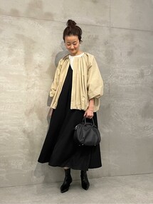未使用近 ビアズリー タフタバルーンブルゾン ベージュ 定価