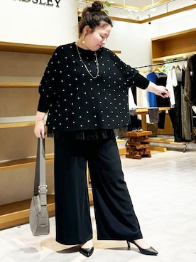 「BEARDSLEY」｜「アイテム（スラックス）」を使った、BEARDSLEYさん（レディース・158cm）の夏コーディネート