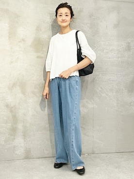美品✨24ss ビアズリー Tシャツ 袖レース クルーネック