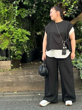 「BEARDSLEY」｜「アイテム（財布/小物）」を使った、BEARDSLEYさん（レディース・158cm）の夏コーディネート