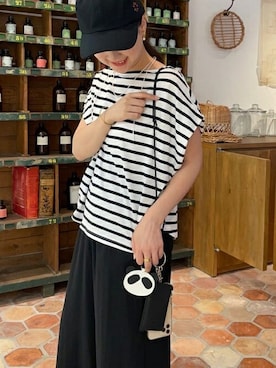 「BEARDSLEY」｜「アイテム（財布/小物）」を使った、BEARDSLEYさん（レディース・152cm）の夏コーディネート