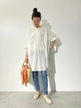 「BEARDSLEY」｜「アイテム（財布/小物）」を使った、BEARDSLEYさん（レディース・166cm）の夏コーディネート