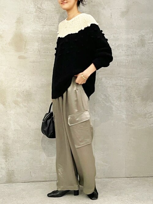 BEARDSLEY ニット ドットバイカラーニット レディース
