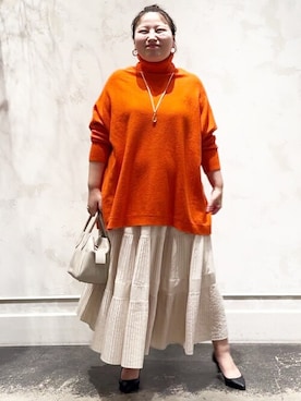 「アイテム（ボストンバッグ、グレー系）」を使った、BEARDSLEYさん（レディース・158cm）の夏コーディネート