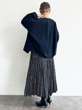 「BEARDSLEY」｜「アイテム（その他アウター）」を使った、BEARDSLEYさん（レディース・158cm）の秋コーディネート
