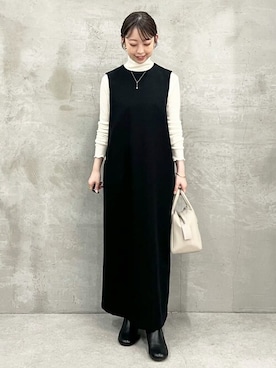 「BEARDSLEY」｜「アイテム（ブーツ）」を使った、BEARDSLEYさん（レディース・154cm）の秋コーディネート