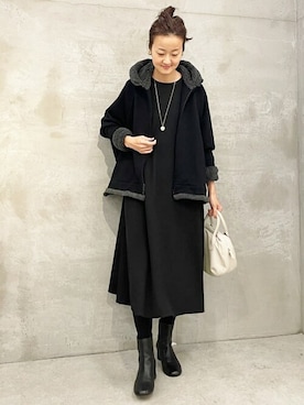 「BEARDSLEY」｜「アイテム（ブーツ）」を使った、BEARDSLEYさん（レディース・166cm）の秋コーディネート
