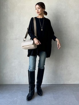 「BEARDSLEY（ビアズリー）のアイテム（リング）」を使った、BEARDSLEYさん（レディース・158cm）の秋コーディネート