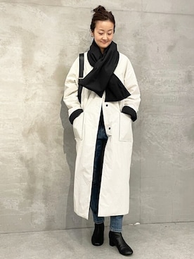 「BEARDSLEY」｜「アイテム（その他アウター）」を使った、BEARDSLEYさん（レディース・166cm）の秋コーディネート
