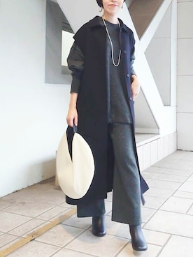 「BEARDSLEY」｜「アイテム（その他アウター）」を使った、BEARDSLEYさん（レディース・164cm）の秋コーディネート