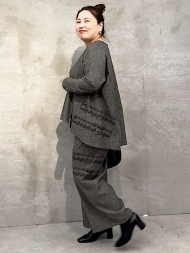 「BEARDSLEY（ビアズリー）のアイテム（リング）」を使った、BEARDSLEYさん（レディース・158cm）の秋コーディネート