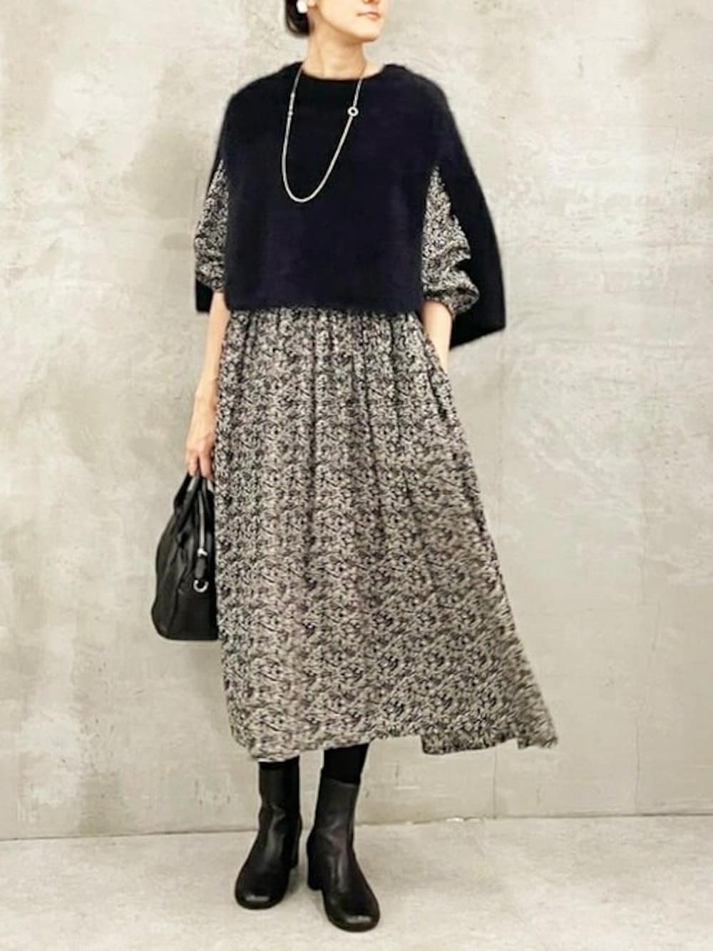 BEARDSLEY] [ビアズリー] ファーニットポンチョ BEZ1052205A0001