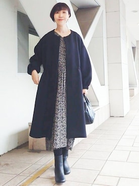 「BEARDSLEY」｜「アイテム（ブーツ）」を使った、BEARDSLEYさん（レディース・164cm）の秋コーディネート