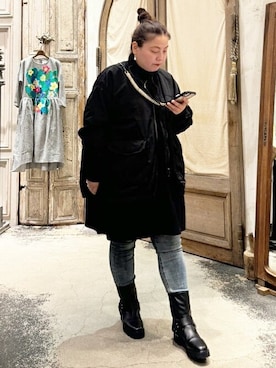 「BEARDSLEY」｜「アイテム（MA-1）」を使った、BEARDSLEYさん（レディース・158cm）の秋コーディネート