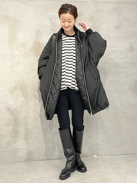 「BEARDSLEY」｜「アイテム（その他アウター）」を使った、BEARDSLEYさん（レディース・166cm）の秋コーディネート