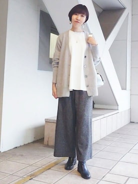 「BEARDSLEY」｜「アイテム（ブーツ）」を使った、BEARDSLEYさん（レディース・164cm）の秋コーディネート