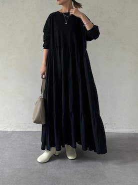 「BEARDSLEY」｜「アイテム（ブーツ）」を使った、BEARDSLEYさん（レディース・158cm）の秋コーディネート