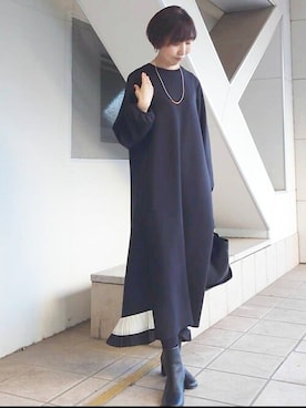 「BEARDSLEY」｜「アイテム（ブーツ）」を使った、BEARDSLEYさん（レディース・164cm）の秋コーディネート