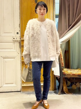 「BEARDSLEY」｜「アイテム（ブーツ）」を使った、BEARDSLEYさん（レディース・157cm）の秋コーディネート