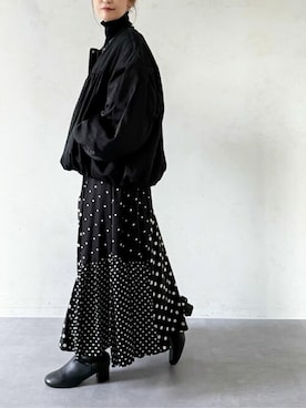「BEARDSLEY」｜「アイテム（その他アウター）」を使った、BEARDSLEYさん（レディース・158cm）の秋コーディネート