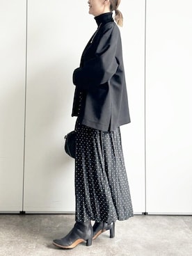 「BEARDSLEY」｜「アイテム（ノーカラージャケット）」を使った、BEARDSLEYさん（レディース・158cm）の秋コーディネート