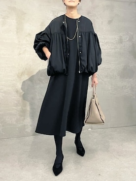 「BEARDSLEY」｜「アイテム（その他アウター）」を使った、BEARDSLEYさん（レディース・166cm）の秋コーディネート