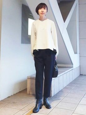 「BEARDSLEY」｜「アイテム（ブーツ）」を使った、BEARDSLEYさん（レディース・164cm）の秋コーディネート