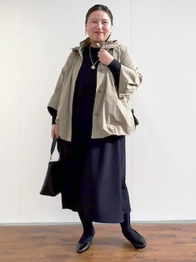 「BEARDSLEY」｜「アイテム（ブルゾン）」を使った、BEARDSLEYさん（レディース・158cm）の秋コーディネート