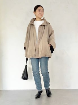 「BEARDSLEY」｜「アイテム（ブルゾン）」を使った、BEARDSLEYさん（レディース・149cm）の秋コーディネート
