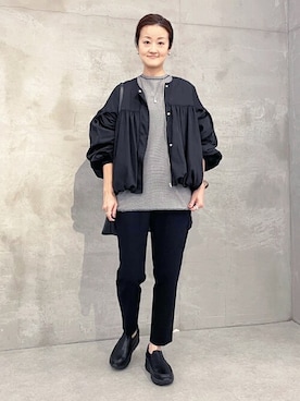 「BEARDSLEY」｜「アイテム（その他アウター）」を使った、BEARDSLEYさん（レディース・166cm）の秋コーディネート