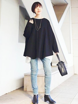 「BEARDSLEY」｜「アイテム（ブーツ）」を使った、BEARDSLEYさん（レディース・164cm）の秋コーディネート