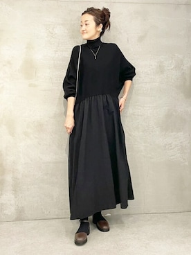 「BEARDSLEY」｜「アイテム（ブーツ）」を使った、BEARDSLEYさん（レディース・166cm）の秋コーディネート