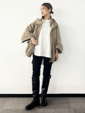 「BEARDSLEY」｜「アイテム（ブルゾン）」を使った、BEARDSLEYさん（レディース・158cm）の冬コーディネート