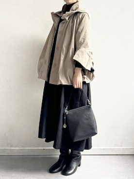 「BEARDSLEY」｜「アイテム（ブルゾン）」を使った、BEARDSLEYさん（レディース・158cm）の冬コーディネート