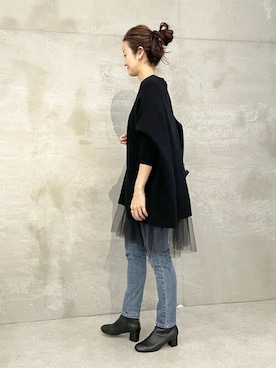 「BEARDSLEY」｜「アイテム（ブーツ）」を使った、BEARDSLEYさん（レディース・166cm）の冬コーディネート