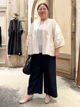 「BEARDSLEY」｜「アイテム（その他アウター）」を使った、BEARDSLEYさん（レディース・158cm）の冬コーディネート