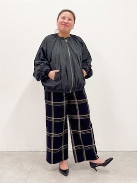 「BEARDSLEY」｜「アイテム（その他アウター）」を使った、BEARDSLEYさん（レディース・158cm）の冬コーディネート