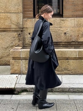 「BEARDSLEY」｜「アイテム（その他アウター）」を使った、BEARDSLEYさん（レディース・158cm）の冬コーディネート
